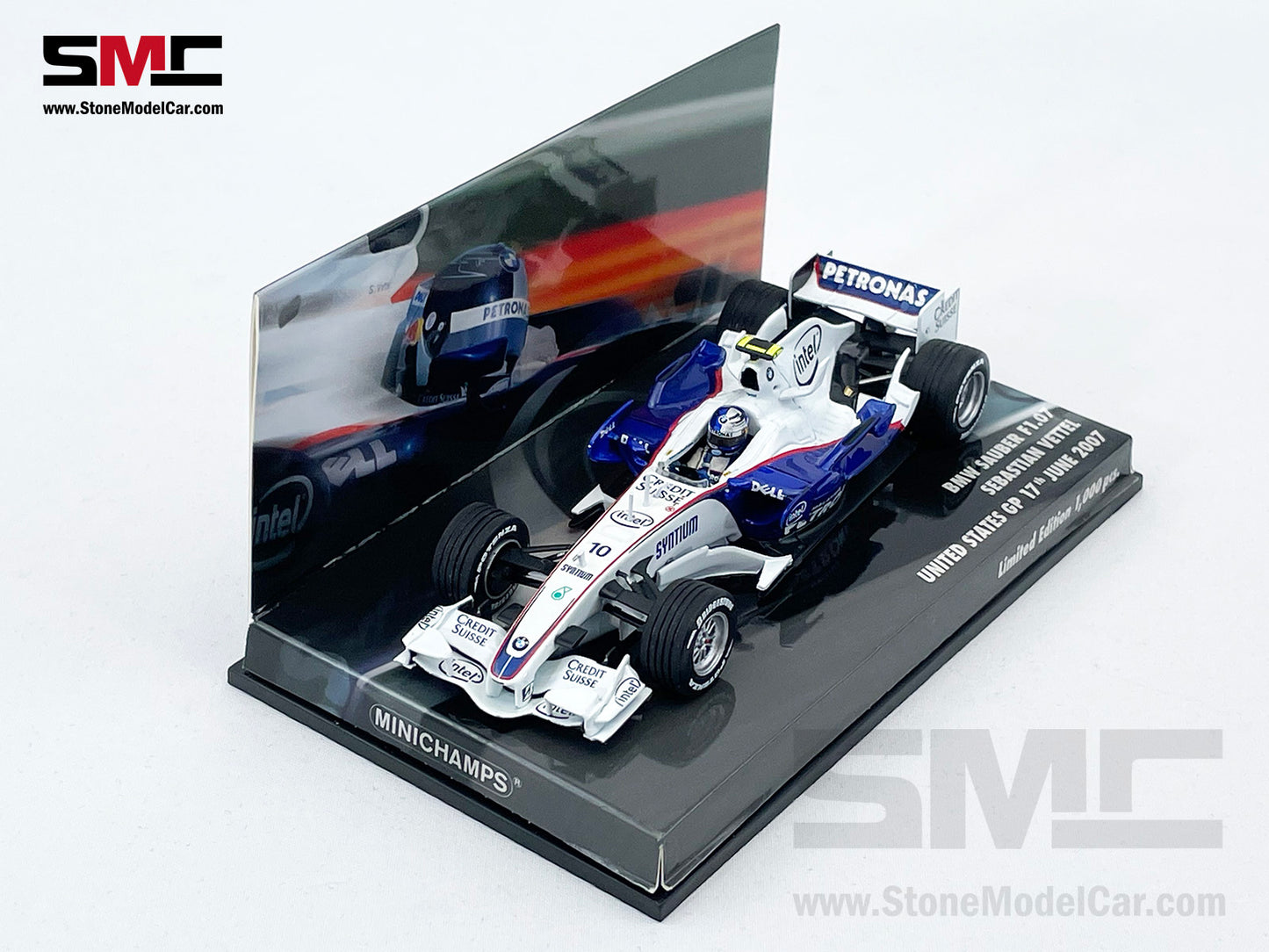 BMW Sauber F1 F1.07 #10 Sebastian Vettel USA GP 2007 1st Race 1:43 MINICHAMPS