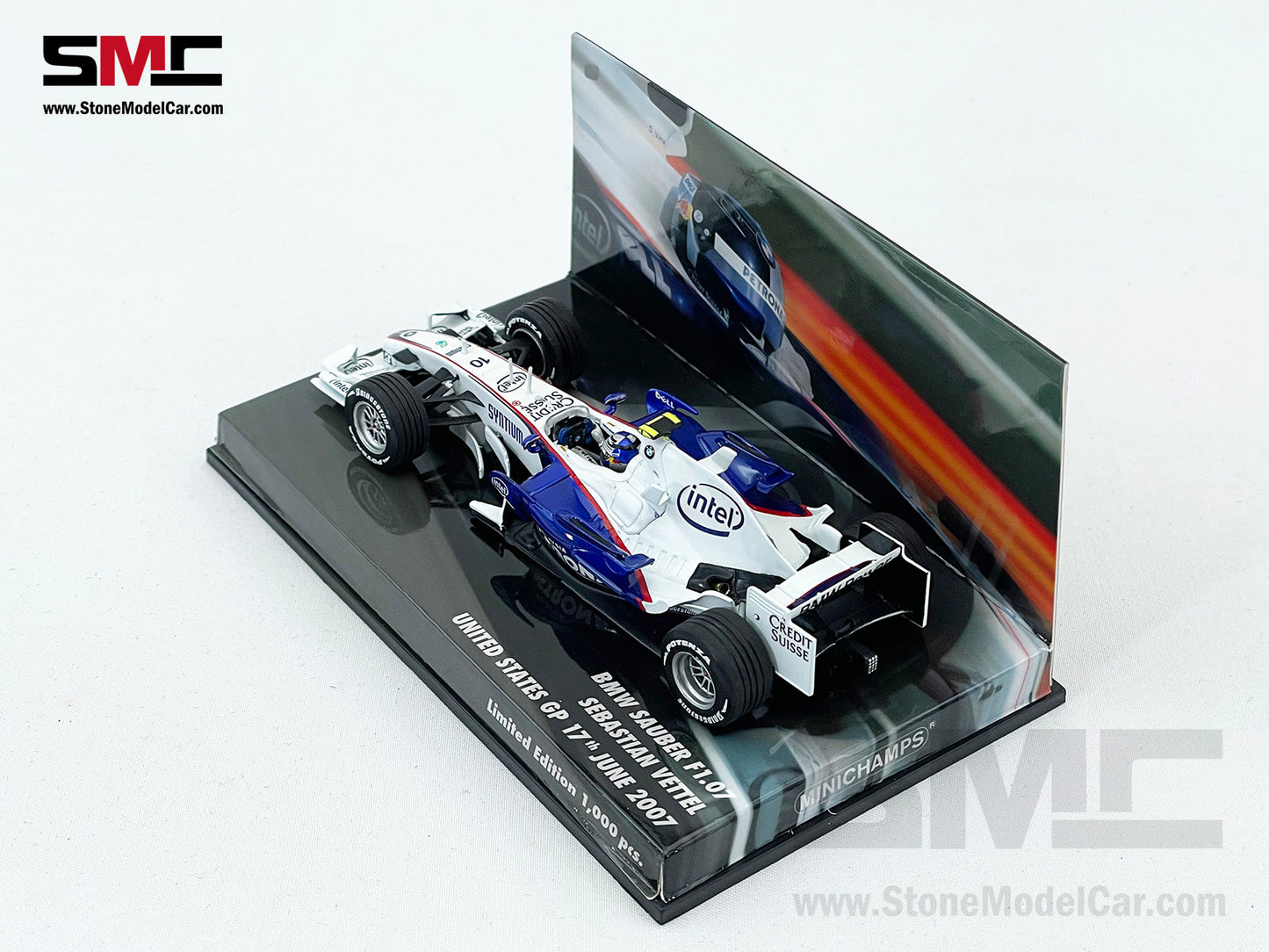 BMW Sauber F1 F1.07 #10 Sebastian Vettel USA GP 2007 1st Race 1:43 MINICHAMPS