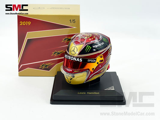 Mercedes F1 W10 #44 Lewis Hamilton Abu Dhabi GP 2019 6x Times World Champion Spark 1:5 Helmet