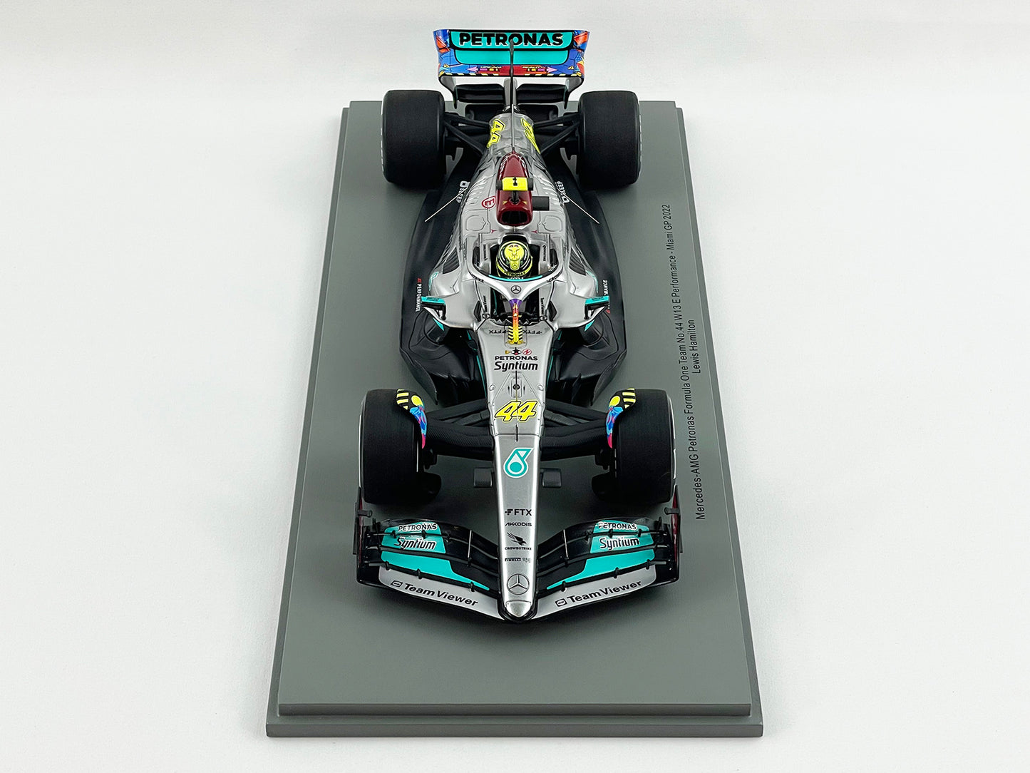 2022 Mercedes F1 W13 #44 Lewis Hamilton USA Miami GP Special Livery 1:18 Spark