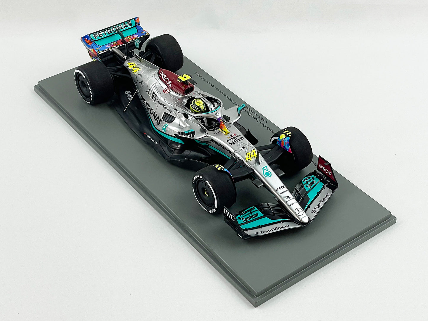 2022 Mercedes F1 W13 #44 Lewis Hamilton USA Miami GP Special Livery 1:18 Spark