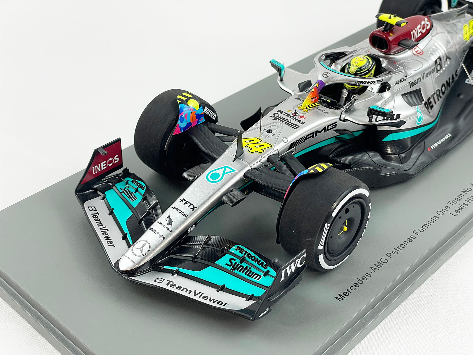 2022 Mercedes F1 W13 #44 Lewis Hamilton USA Miami GP Special Livery 1:18  Spark