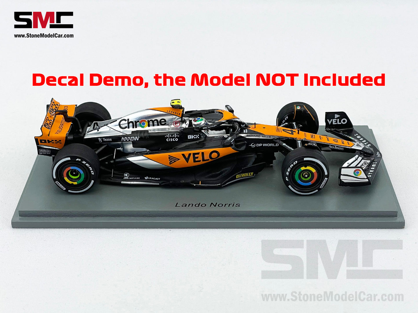 Decal for 1:18 McLaren F1 MCL60 #4 L. Norris #81 O. Piastri British GP 2023 Special Livery Spark