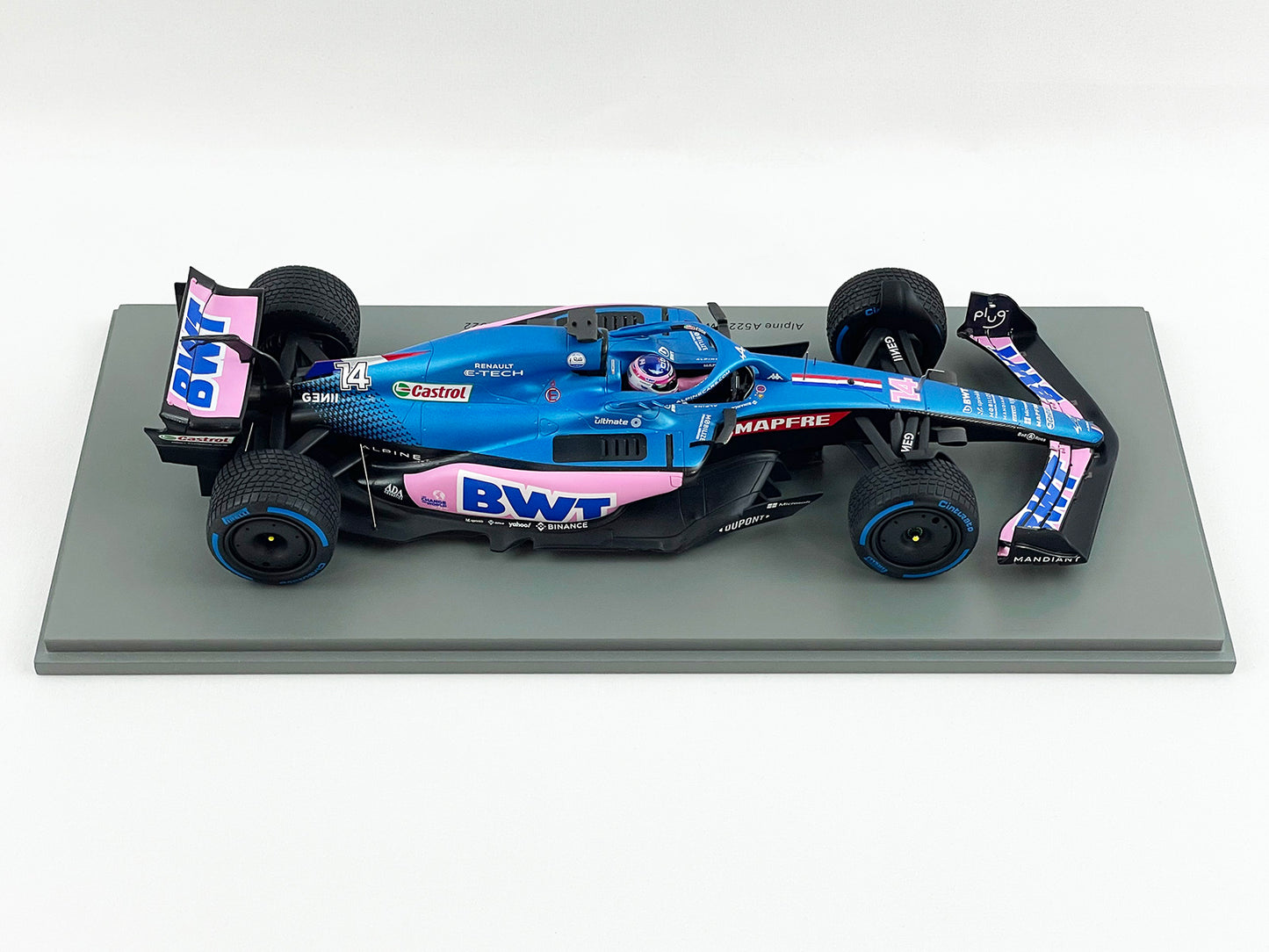 2022 Alpine Renault BWT F1 A522 #14 Fernando Alonso Monaco GP 1:18 Spark 18S750