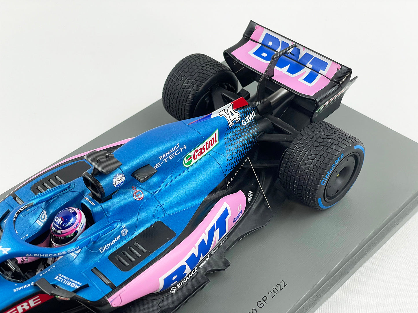 2022 Alpine Renault BWT F1 A522 #14 Fernando Alonso Monaco GP 1:18 Spark 18S750