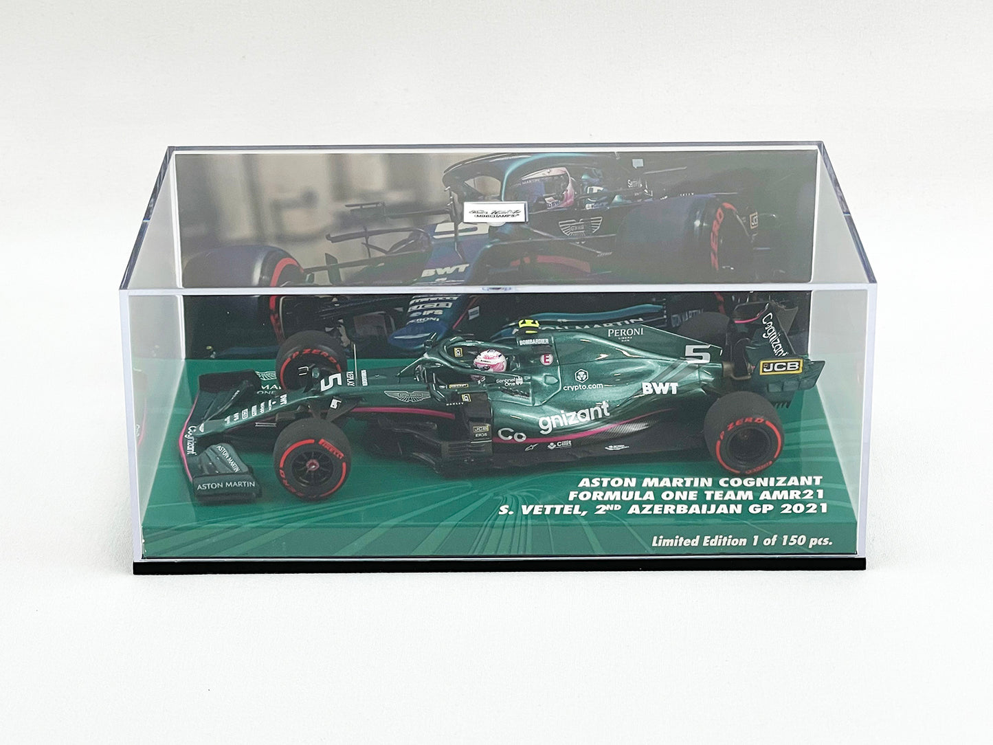 Aston Martin F1 AMR21 #5 Sebastian Vettel 2nd Azerbaijan GP 2021 1:43 MINICHAMPS