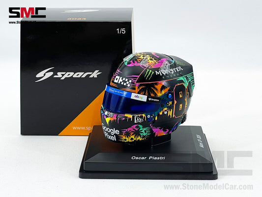 McLaren F1 MCL38 #81 Oscar Piastri Miami GP 2024 Special Livery Spark 1:5 Miniature Helmet