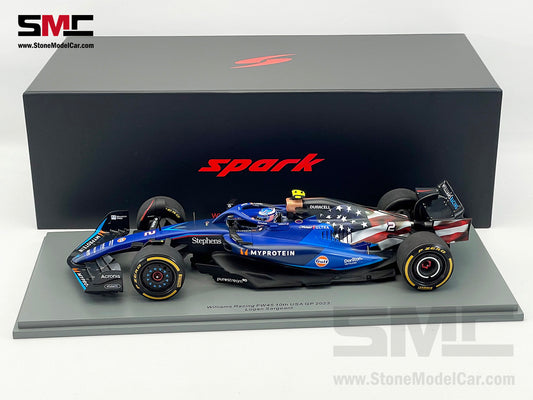 Williams F1 FW45 #2 Logan Sargeant 10th US Austin GP 2023 1:18 Spark 18S965