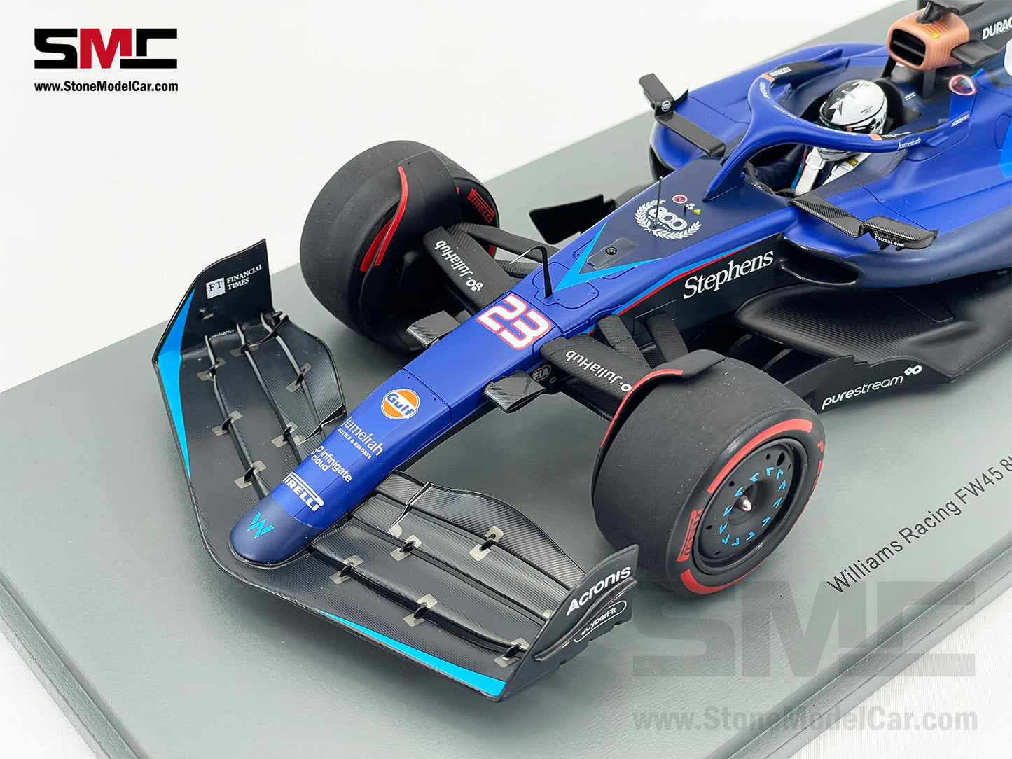 Williams F1 FW45 #23 Alexander Albon 8th British GP 2023 1:18 Spark 18S952