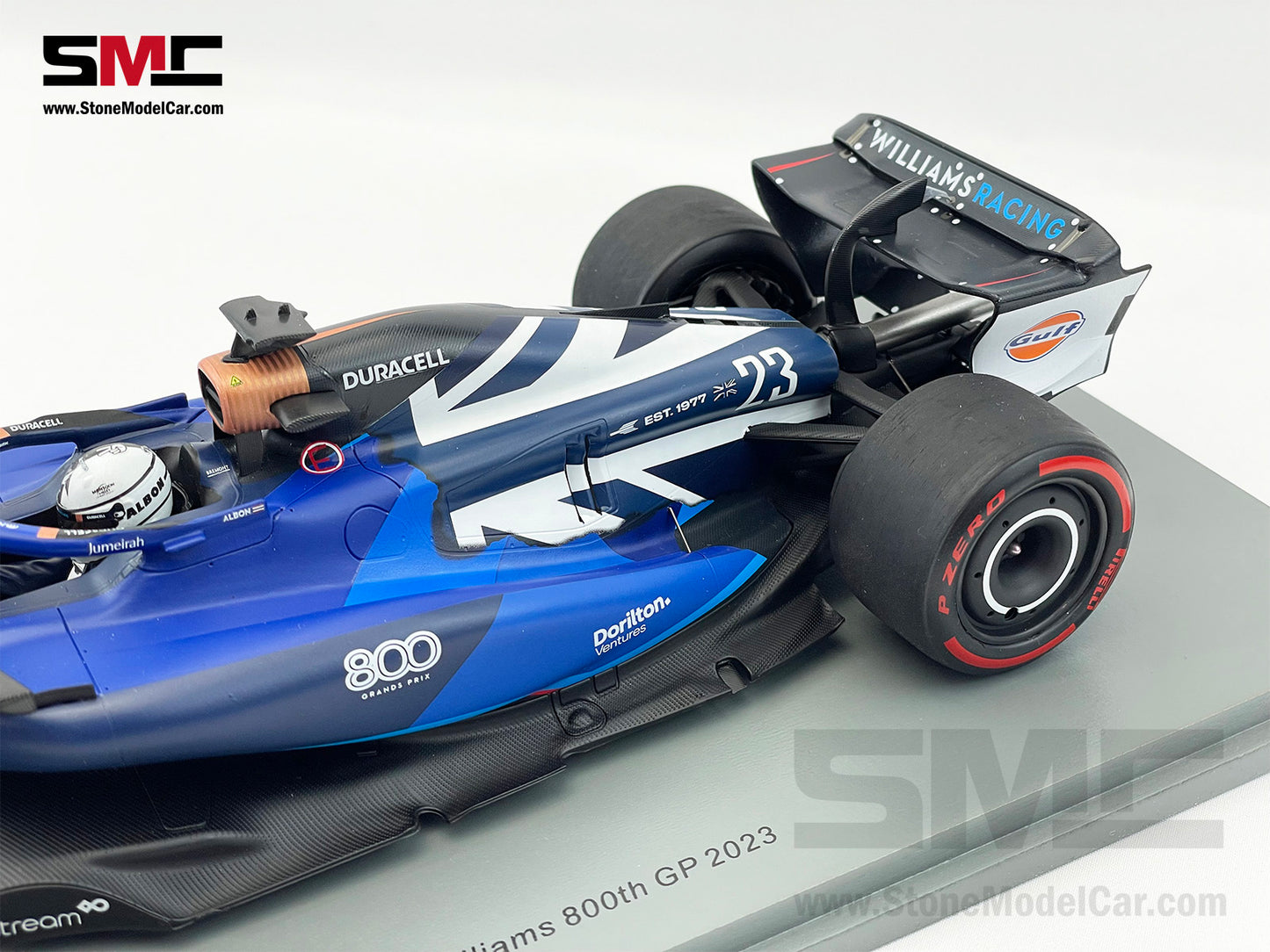 Williams F1 FW45 #23 Alexander Albon 8th British GP 2023 1:18 Spark 18S952