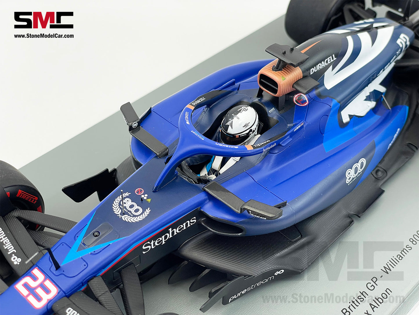 Williams F1 FW45 #23 Alexander Albon 8th British GP 2023 1:18 Spark 18S952