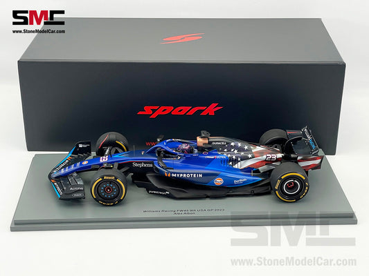 Williams F1 FW45 #23 Alexander Albon 9th US Austin GP 2023 1:18 Spark 18S964