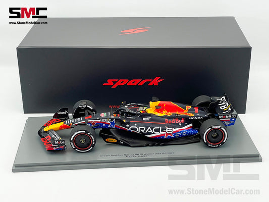 Red Bull F1 RB19 #1 Max Verstappen Winner US Austin GP 2023 World Champion Spark 1:18 18S955