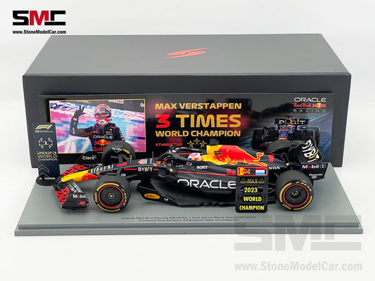 Red Bull F1 RB19 #1 Max Verstappen Winner Qatar GP 2023 World Champion Spark 1:18 18S909