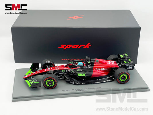 Alfa Romeo F1 C43 #77 Valtteri Bottas Belgian GP 2023 Special Livery Spark 1:18 18S962