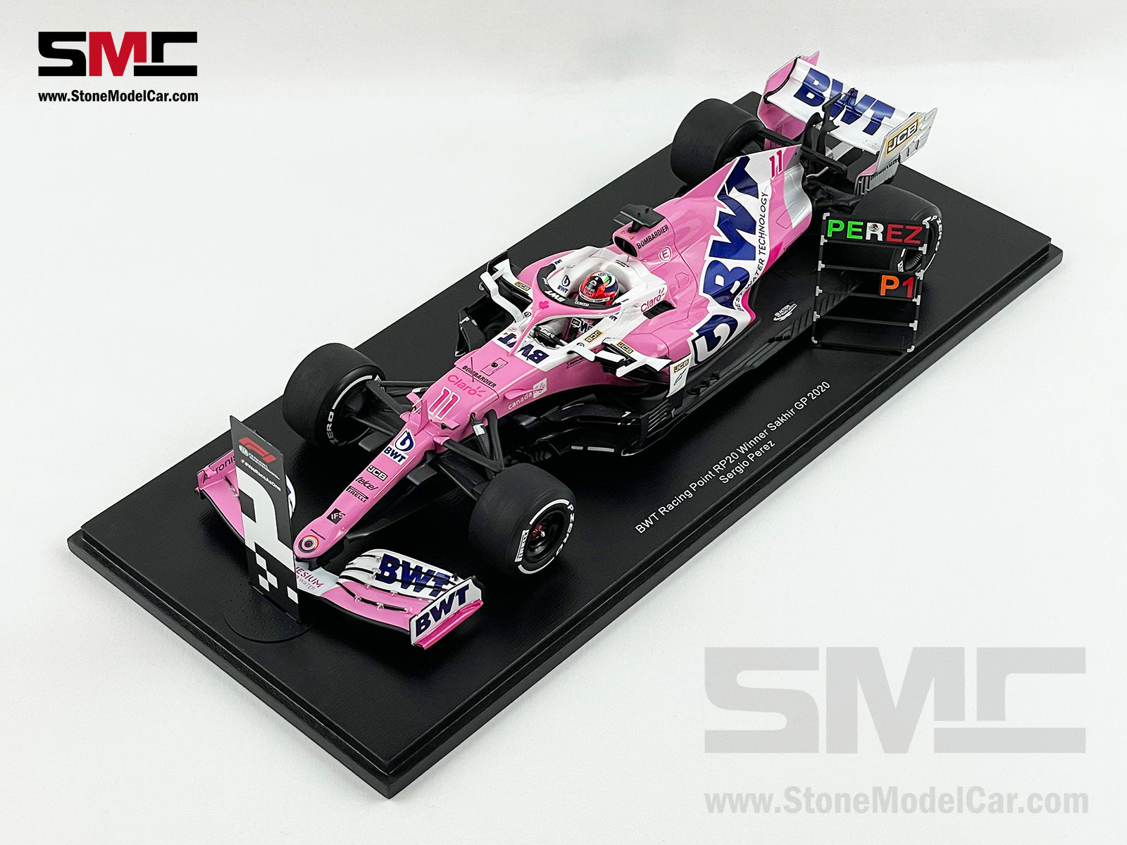 1:18 Spark BWT Racing Point F1 RP20 #11 Sergio Perez Sakhir 2020 1st Career  Win