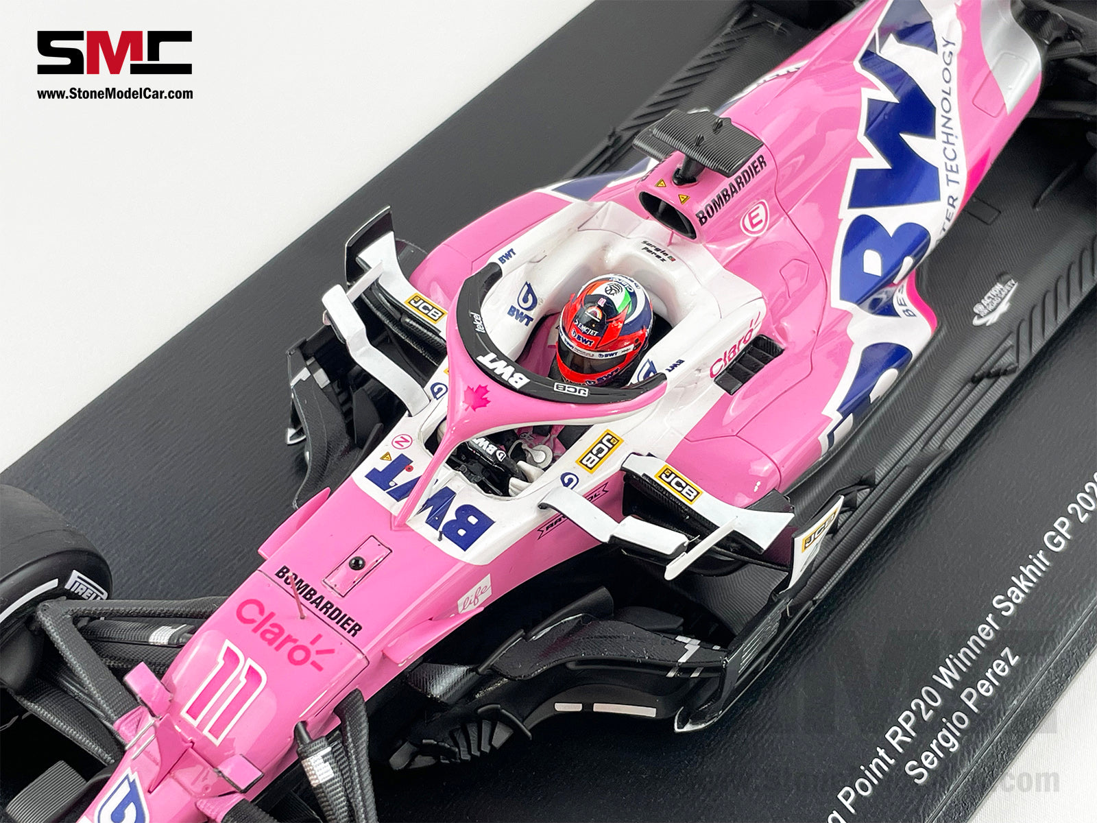 1:18 Spark BWT Racing Point F1 RP20 #11 Sergio Perez Sakhir 2020 1st Career  Win