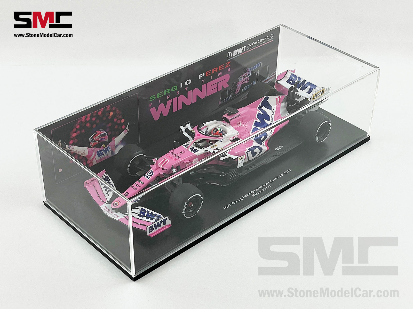 1:18 Spark BWT Racing Point F1 RP20 #11 Sergio Perez Sakhir 2020 1st Career  Win