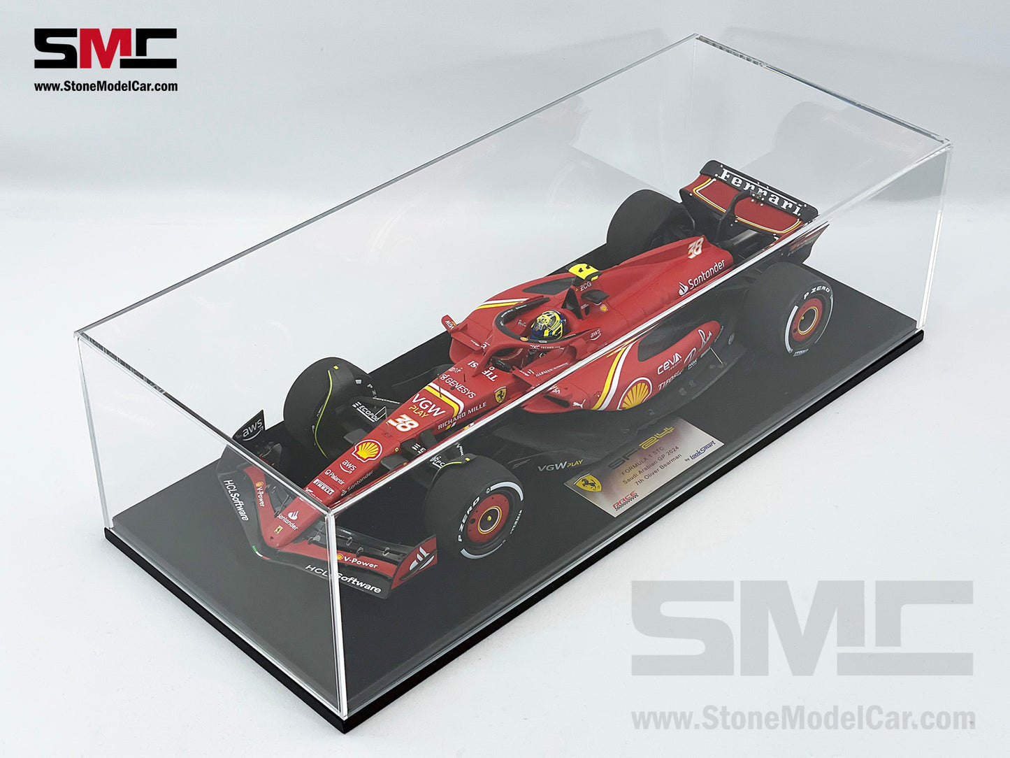 Ferrari F1 SF-24 #38 Oliver Bearman Saudi Arabia GP 2024 1st Career Point Looksmart 1:18 LS18F1058