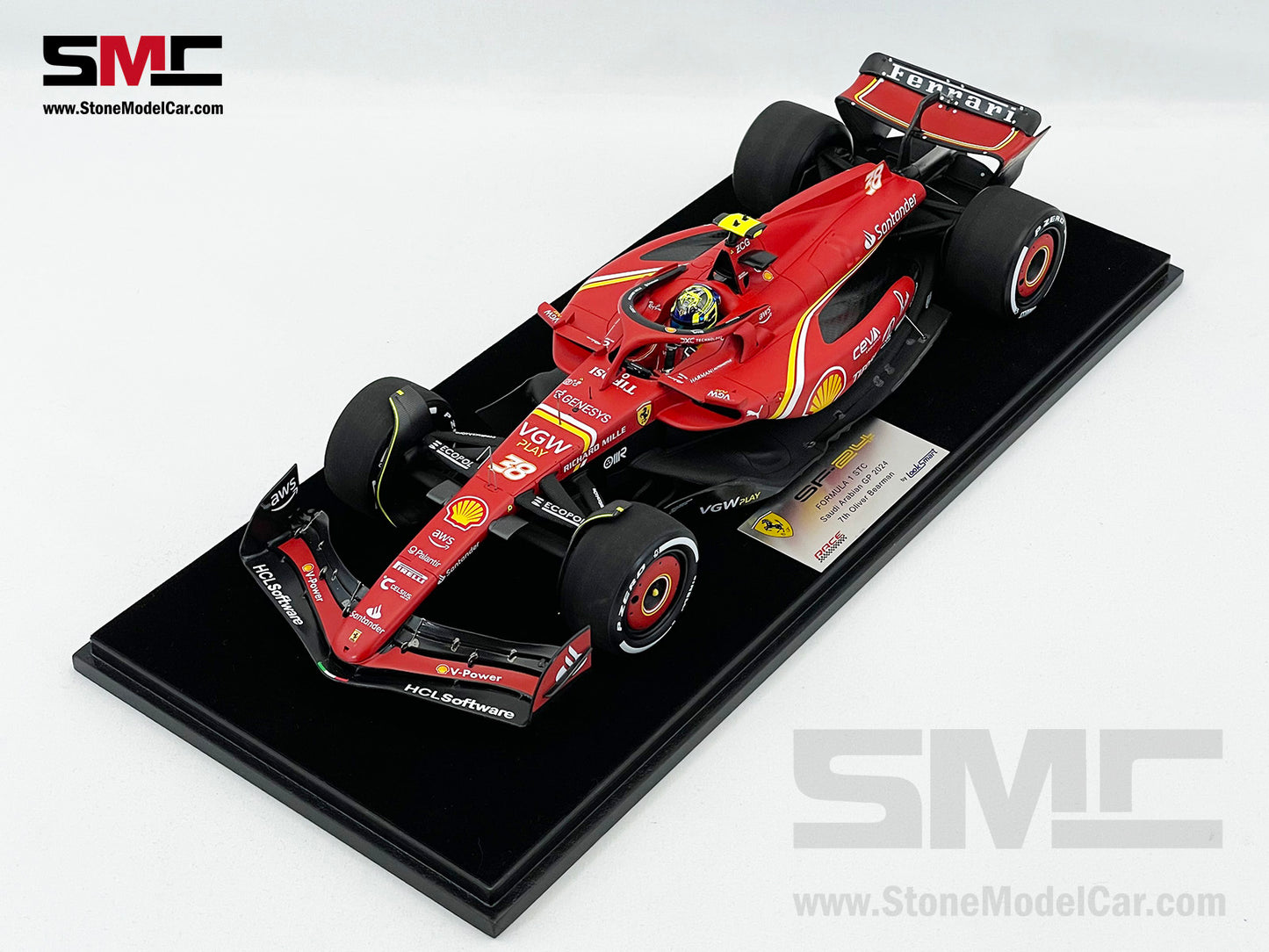 Ferrari F1 SF-24 #38 Oliver Bearman Saudi Arabia GP 2024 1st Career Point Looksmart 1:18 LS18F1058