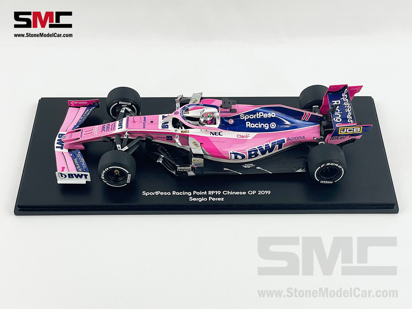 1:18 Spark BWT Racing Point RP19 #11 Sergio Perez Chinese GP 2019 F1 1000th GP