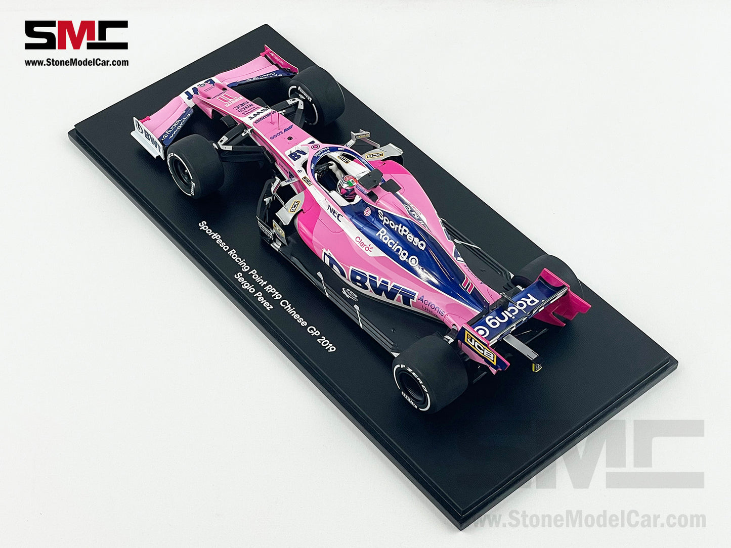 1:18 Spark BWT Racing Point RP19 #11 Sergio Perez Chinese GP 2019 F1 1000th GP