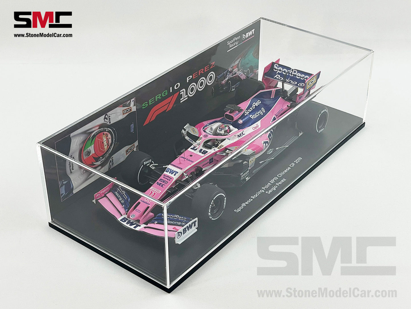 1:18 Spark BWT Racing Point RP19 #11 Sergio Perez Chinese GP 2019 F1 1000th GP