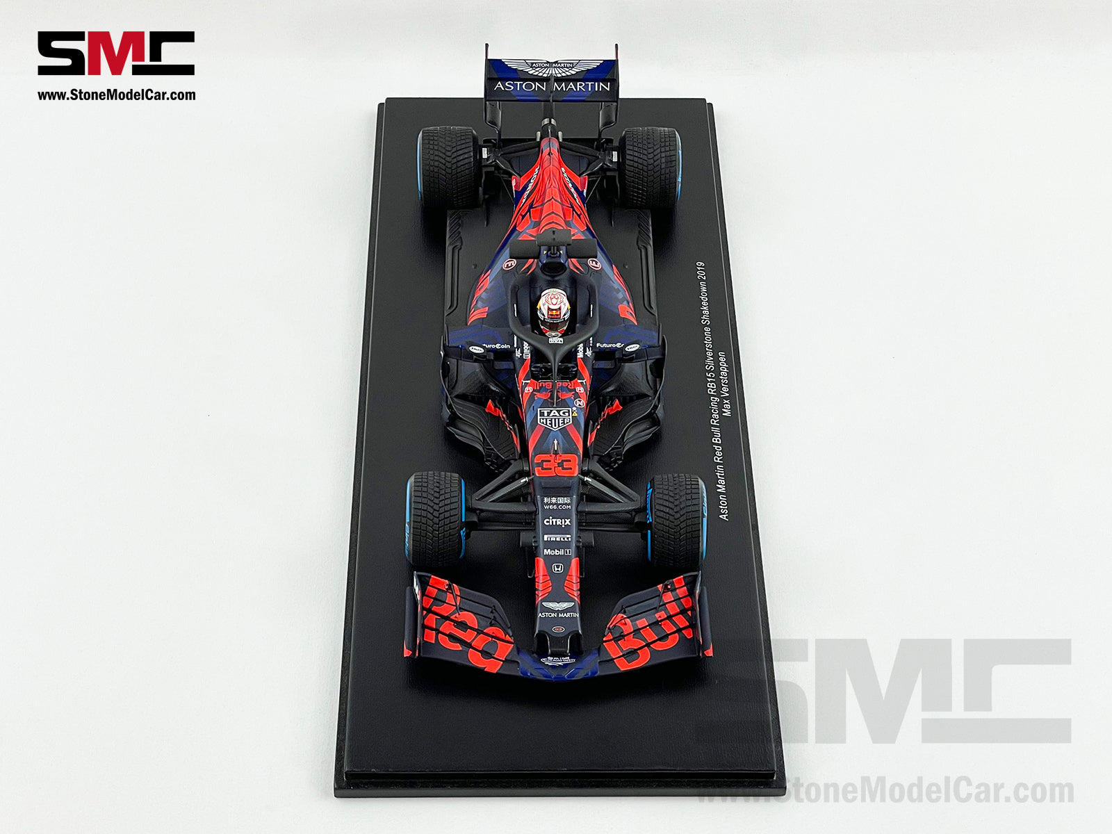 1:18 Spark Red Bull F1 RB15 33 Max Verstappen Silverstone Circuit Shak