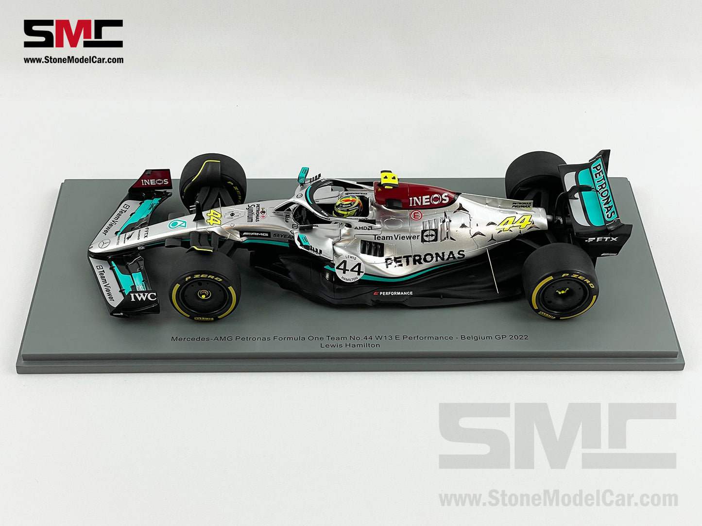 2022 Mercedes F1 W13 #44 Lewis Hamilton Belgium Special Livery 1:18 Spark 18S770