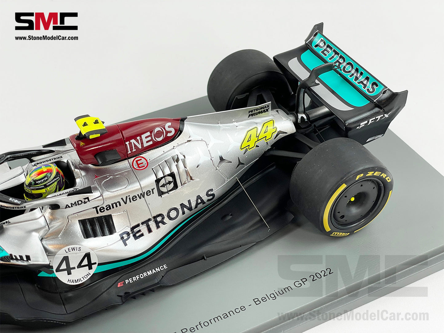 2022 Mercedes F1 W13 #44 Lewis Hamilton Belgium Special Livery 1:18 Spark 18S770