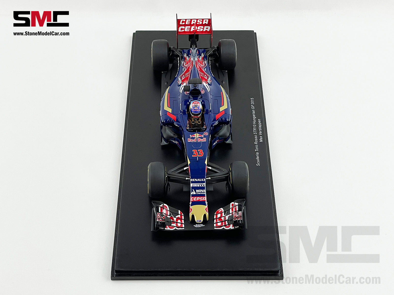 1:18 Spark Toro Rosso F1 STR10 #33 Max Verstappen Hungary GP Best Place in  2015