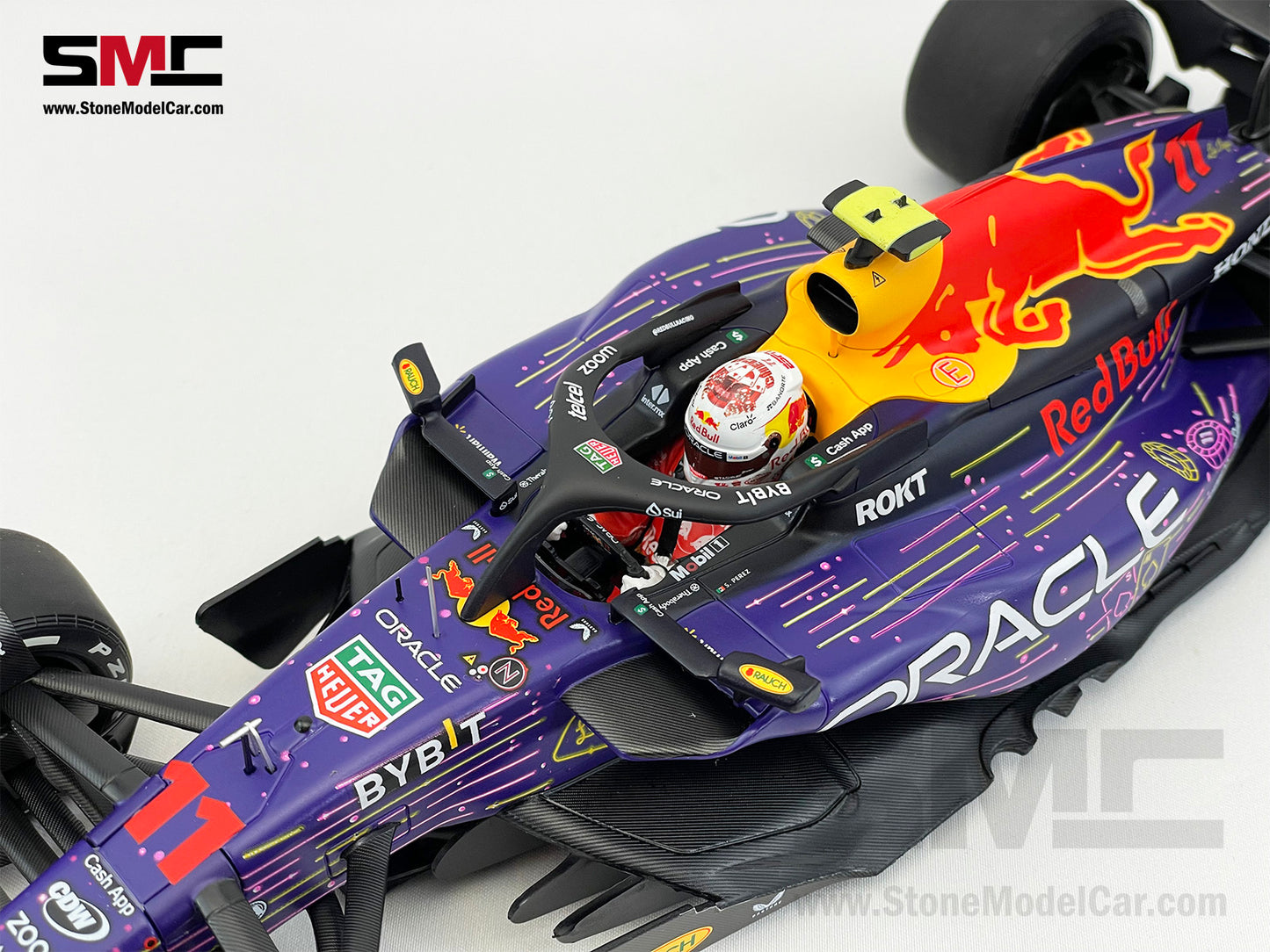 Red Bull F1 RB19 #11 Sergio Perez US Las Vegas GP Podium 2023 Special Livery 1:18 MINICHAMPS