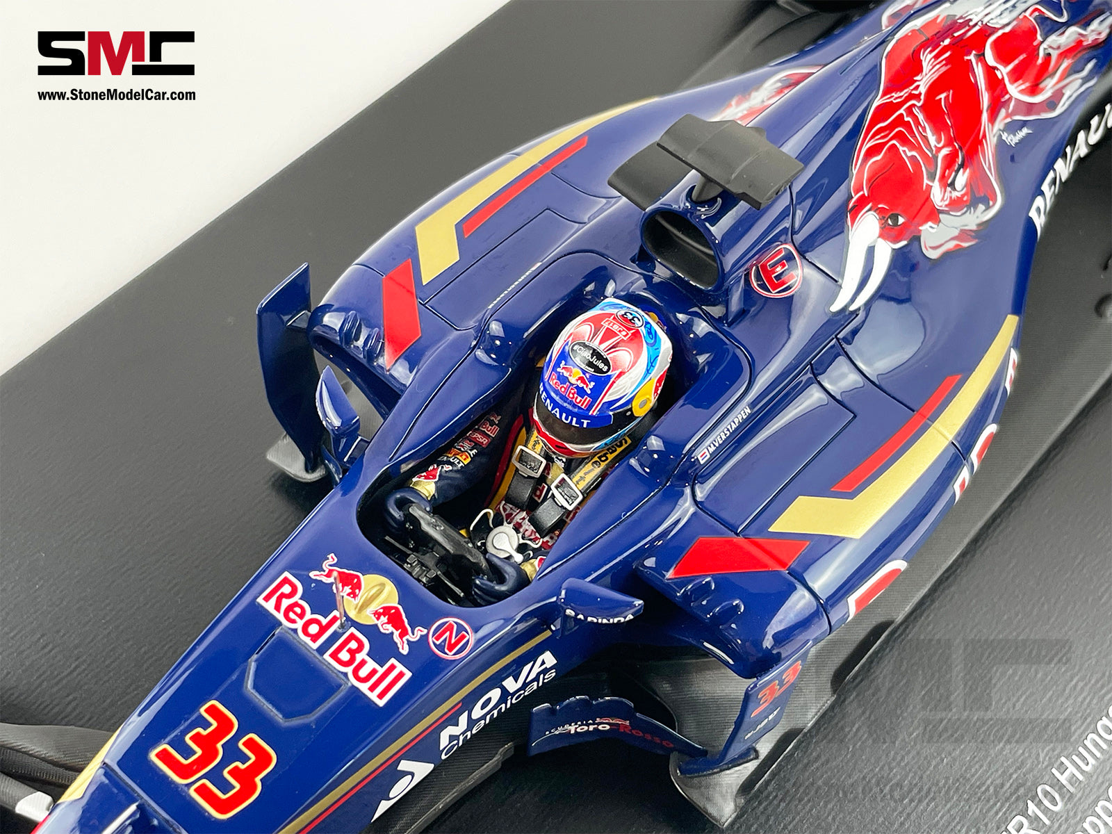 1:18 Spark Toro Rosso F1 STR10 #33 Max Verstappen Hungary GP Best Plac