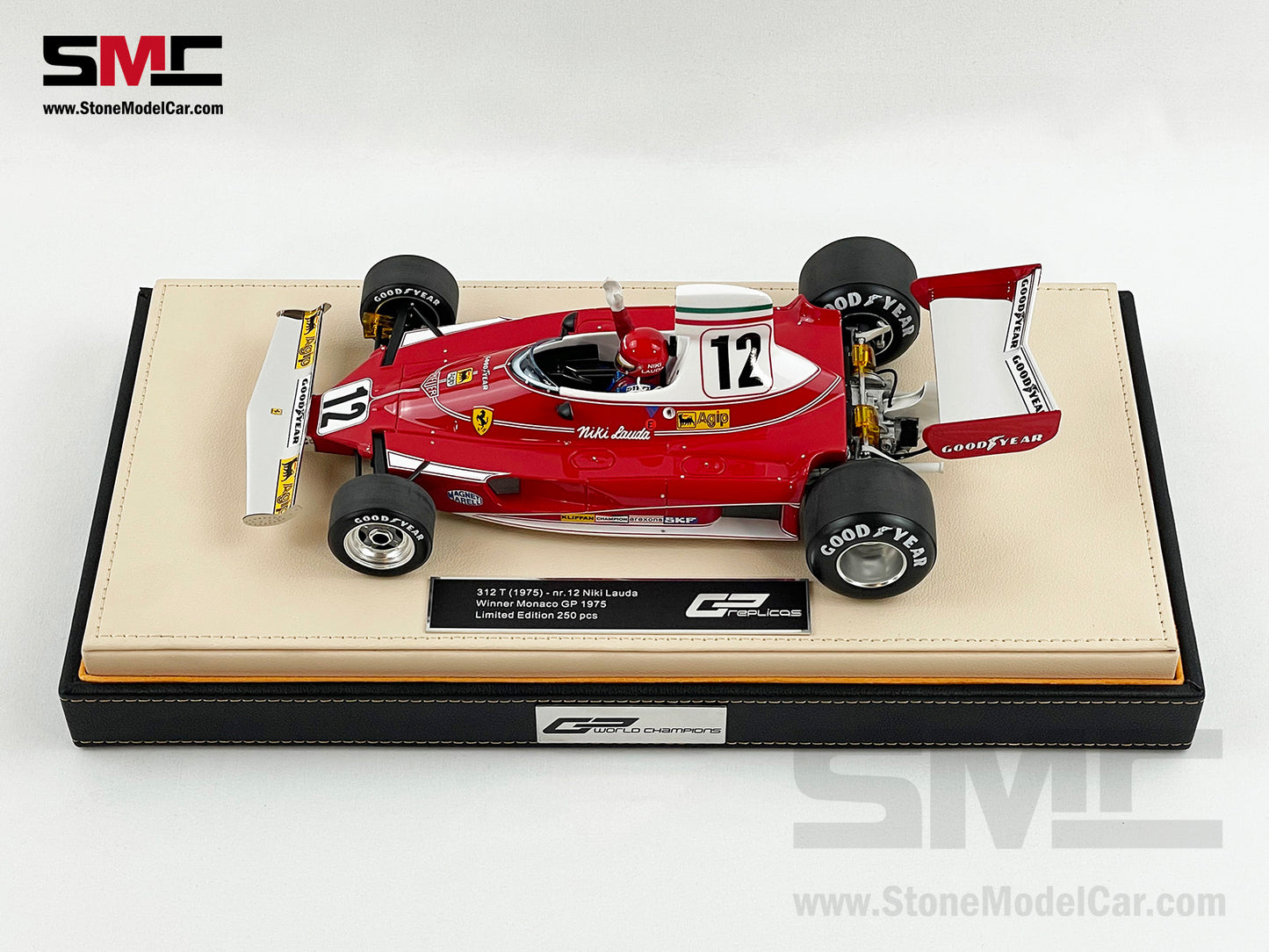 Ferrari F1 312T #12 Niki Lauda Monaco GP 1975 World Champion 1:18 GP Replicas