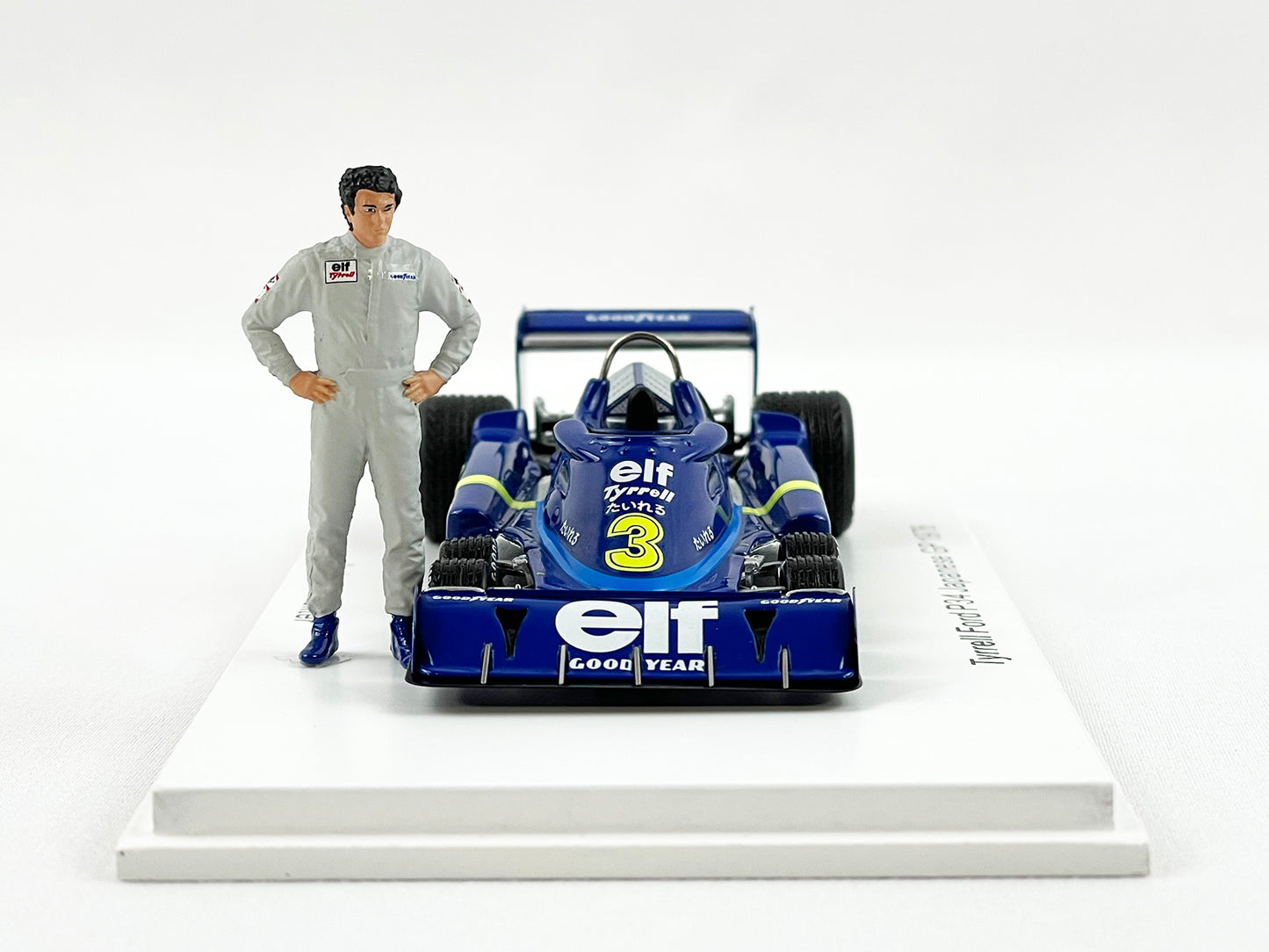 Tyrrell F1 P34 #3 Jody Scheckter Japan GP 1976 1:43 Spark 6 Wheels with Figure