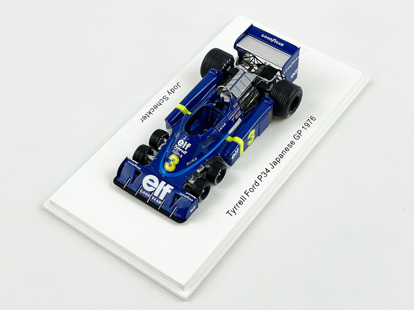 Tyrrell F1 P34 #3 Jody Scheckter Japan GP 1976 1:43 Spark 6 Wheels with Figure