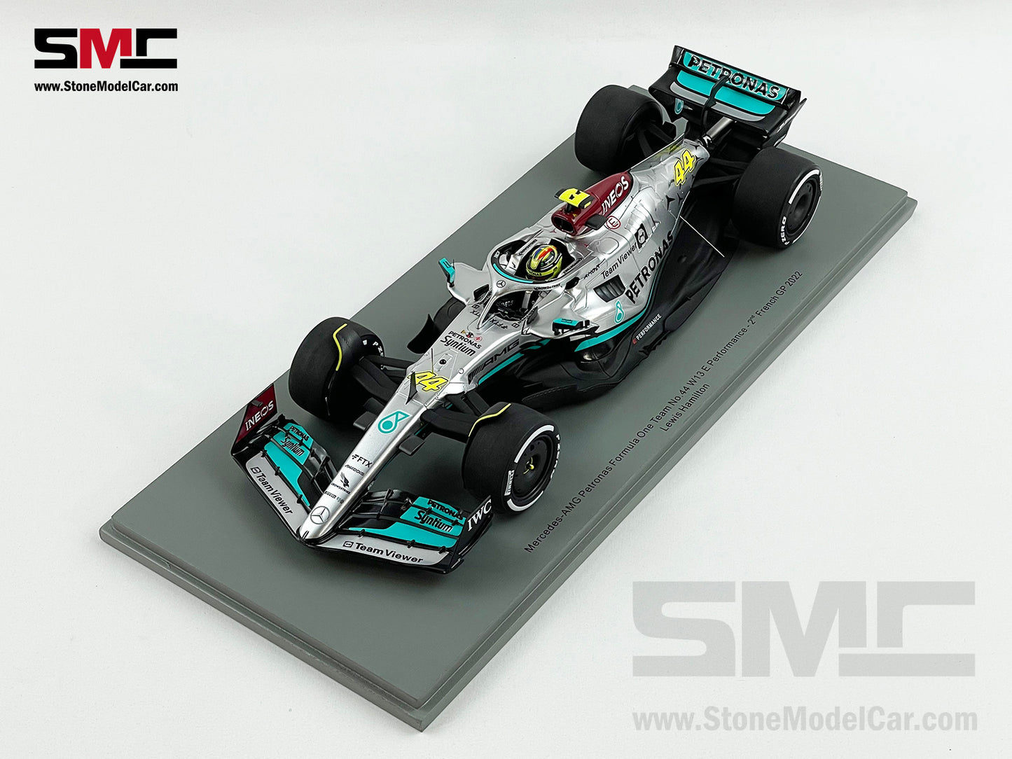 Mercedes F1 W13 #44 Lewis Hamilton French 2022 300th GP Race 1:18 Spark 18S769