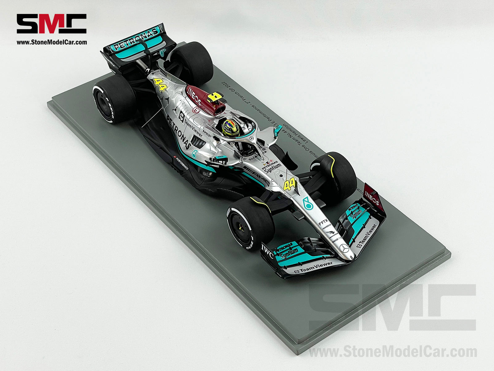 Mercedes F1 W13 #44 Lewis Hamilton French 2022 300th GP Race 1:18 Spark  18S769