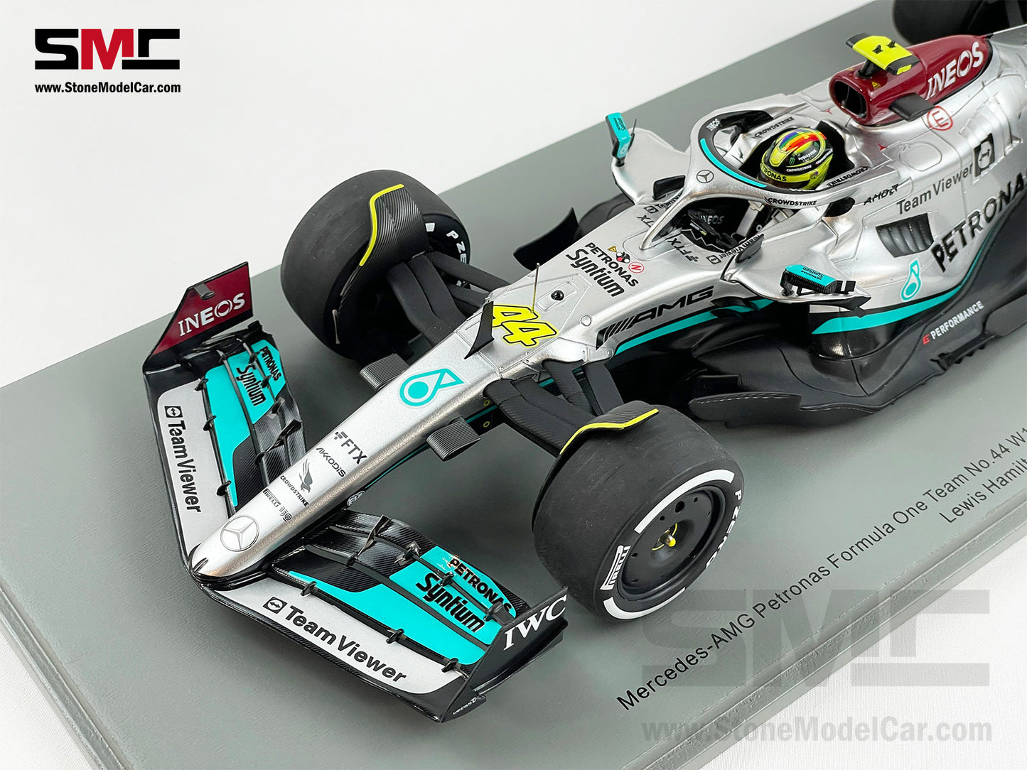 Mercedes F1 W13 #44 Lewis Hamilton French 2022 300th GP Race 1:18 Spark 18S769