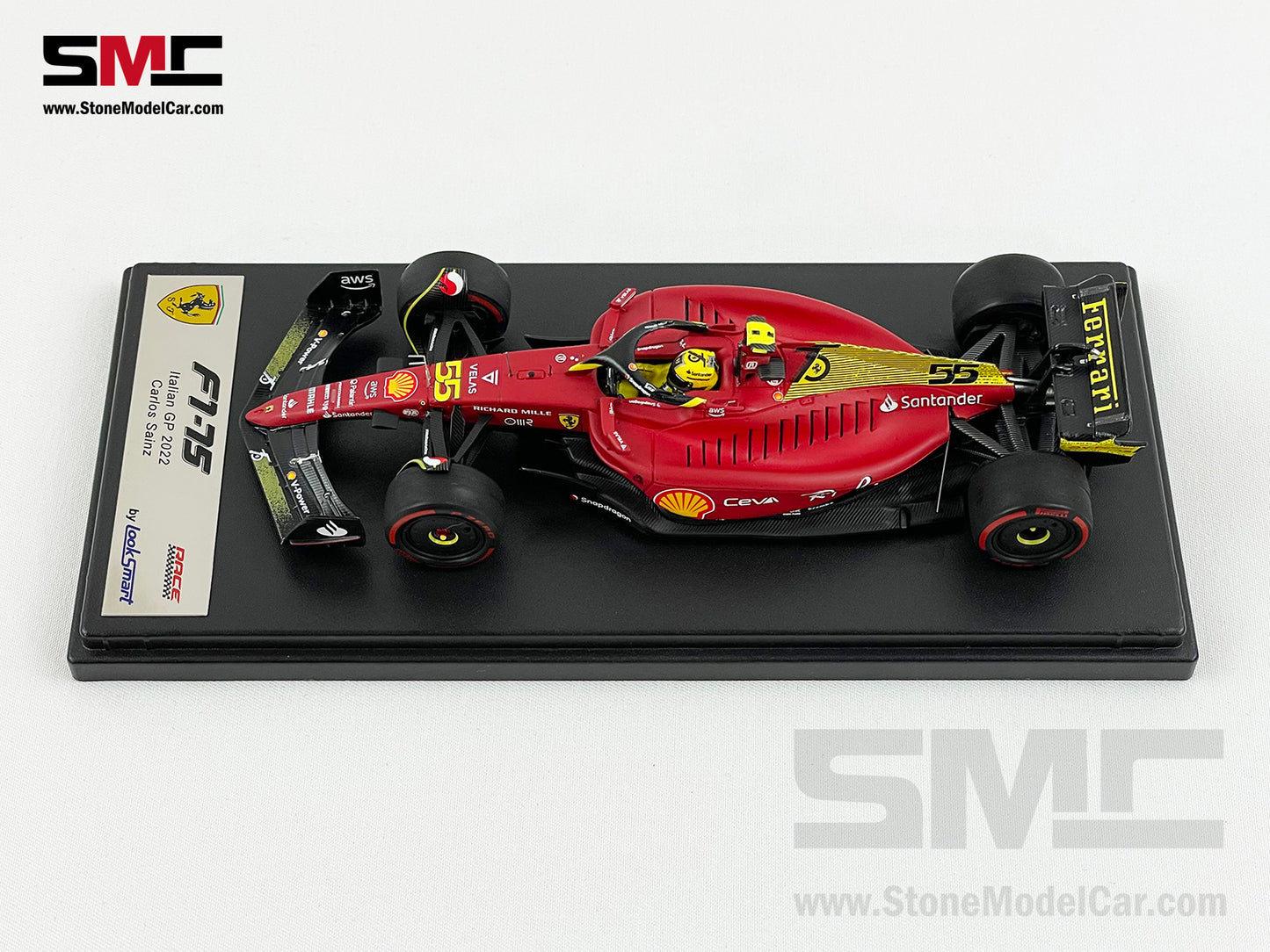 Buy online LSF1046 - Looksmart 1:43 LOOKSMART Ferrari F1-75 Scuderia Ferrari  #55 4Th Monza Gp Italy 2022 Carlos Sainz Red Yellow LSF1046 ( - Formula 1)