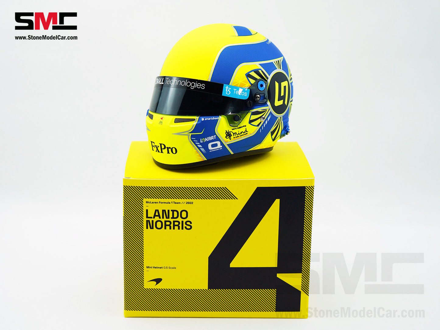 Mclaren F1 MCL36 #4 Lando Norris Season 2022 Bell 1:2 Miniature Helmet Model