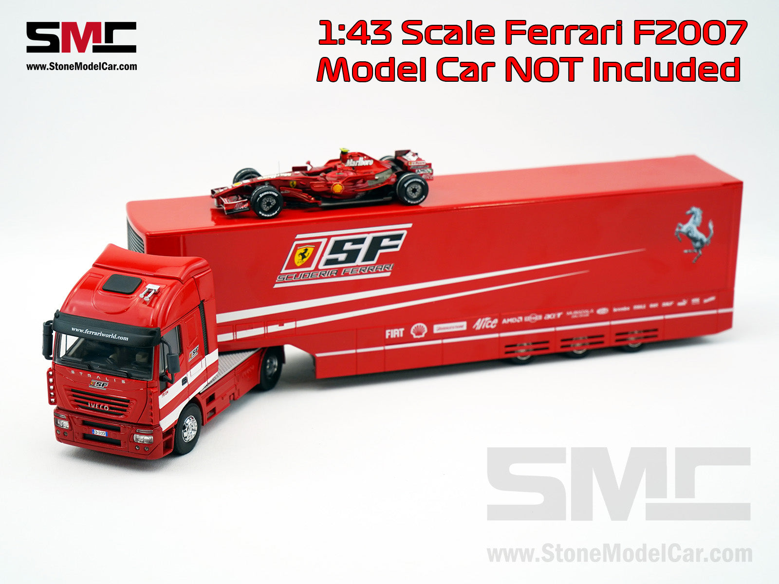 Scuderia Ferrari F1 F2007 #6 Kimi Raikkonen 2007 World Champion 1:43 FIAT  Iveco Stralis 480 Transporter Truck