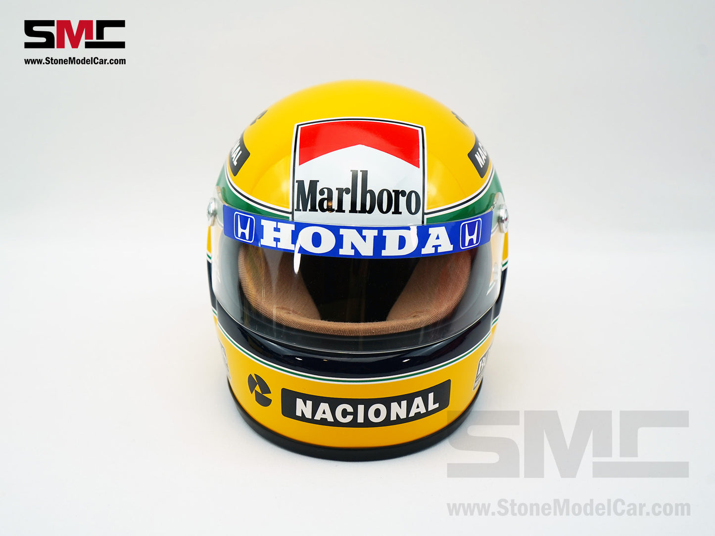 Mclaren MP4/4 #12 Ayrton Senna 1988 F1 World Champion 1:2 Miniature Helmet with Decal