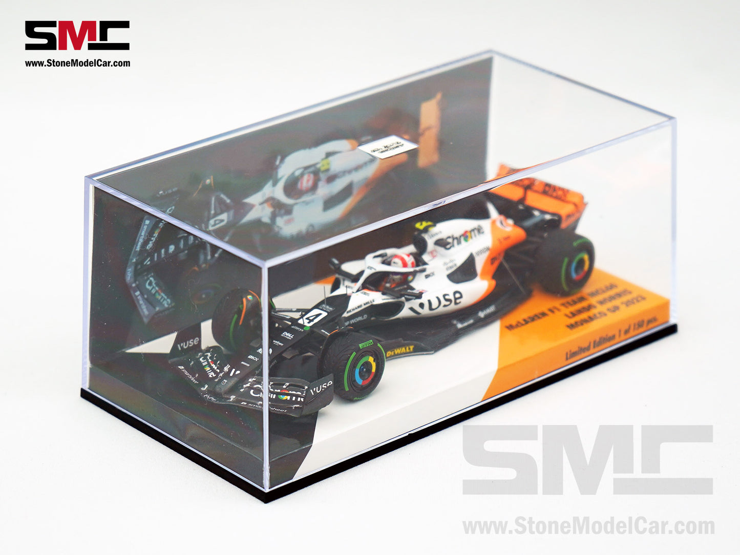 Mclaren F1 MCL60 #4 Lando Norris Monaco GP 2023 Triple Crown Livery 1:43 MINICHAMPS High Box