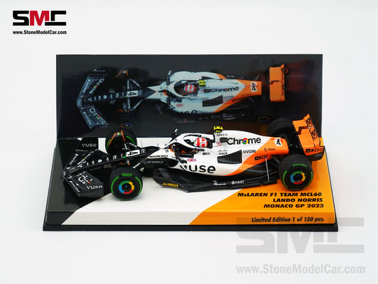 Mclaren F1 MCL60 #4 Lando Norris Monaco GP 2023 Triple Crown Livery 1:43 MINICHAMPS High Box