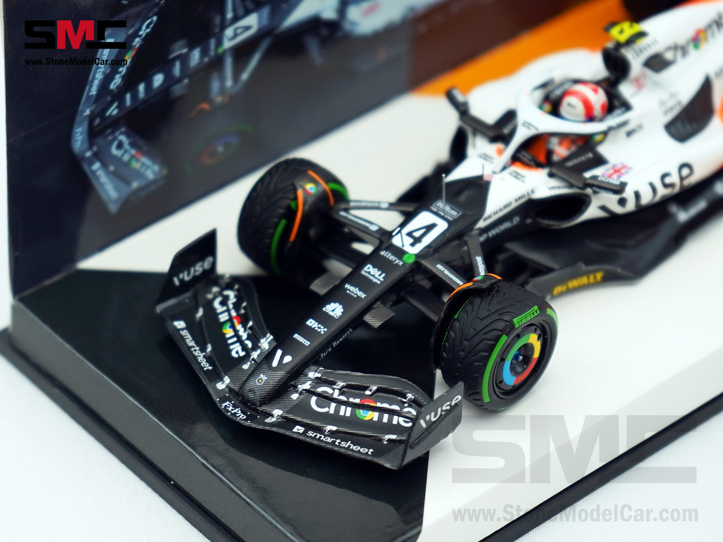 Mclaren F1 MCL60 #4 Lando Norris Monaco GP 2023 Triple Crown Livery 1:43 MINICHAMPS High Box