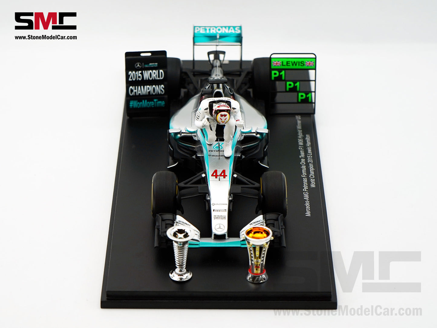 2015 3x World Champion Mercedes F1 W06 #44 Lewis Hamilton US GP 1:18 Spark Special Figure Edition