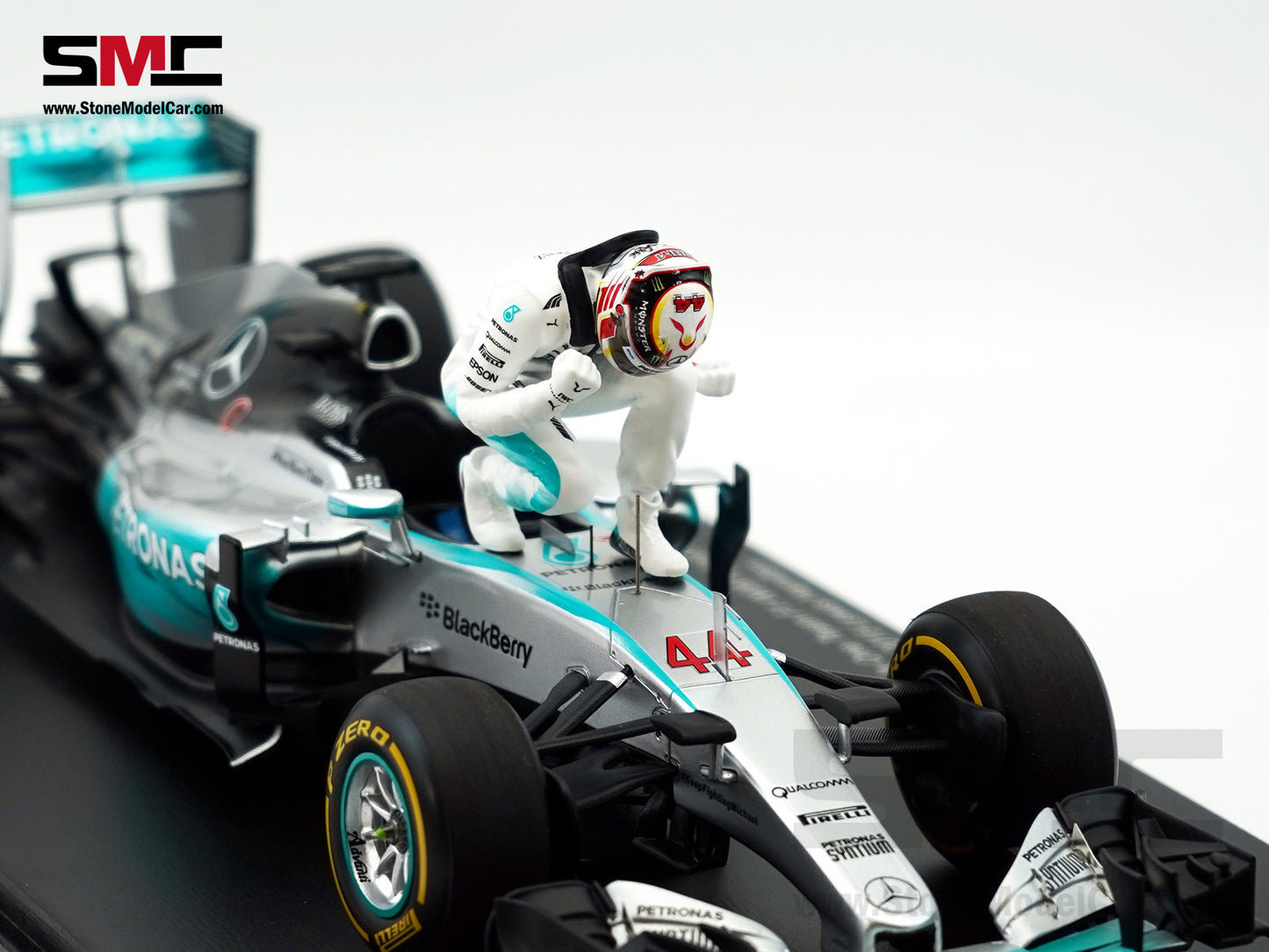 2015 3x World Champion Mercedes F1 W06 #44 Lewis Hamilton US GP 1:18 Spark Special Figure Edition