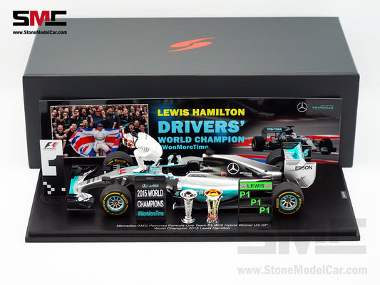 2015 3x World Champion Mercedes F1 W06 #44 Lewis Hamilton US GP 1:18 Spark Special Figure Edition