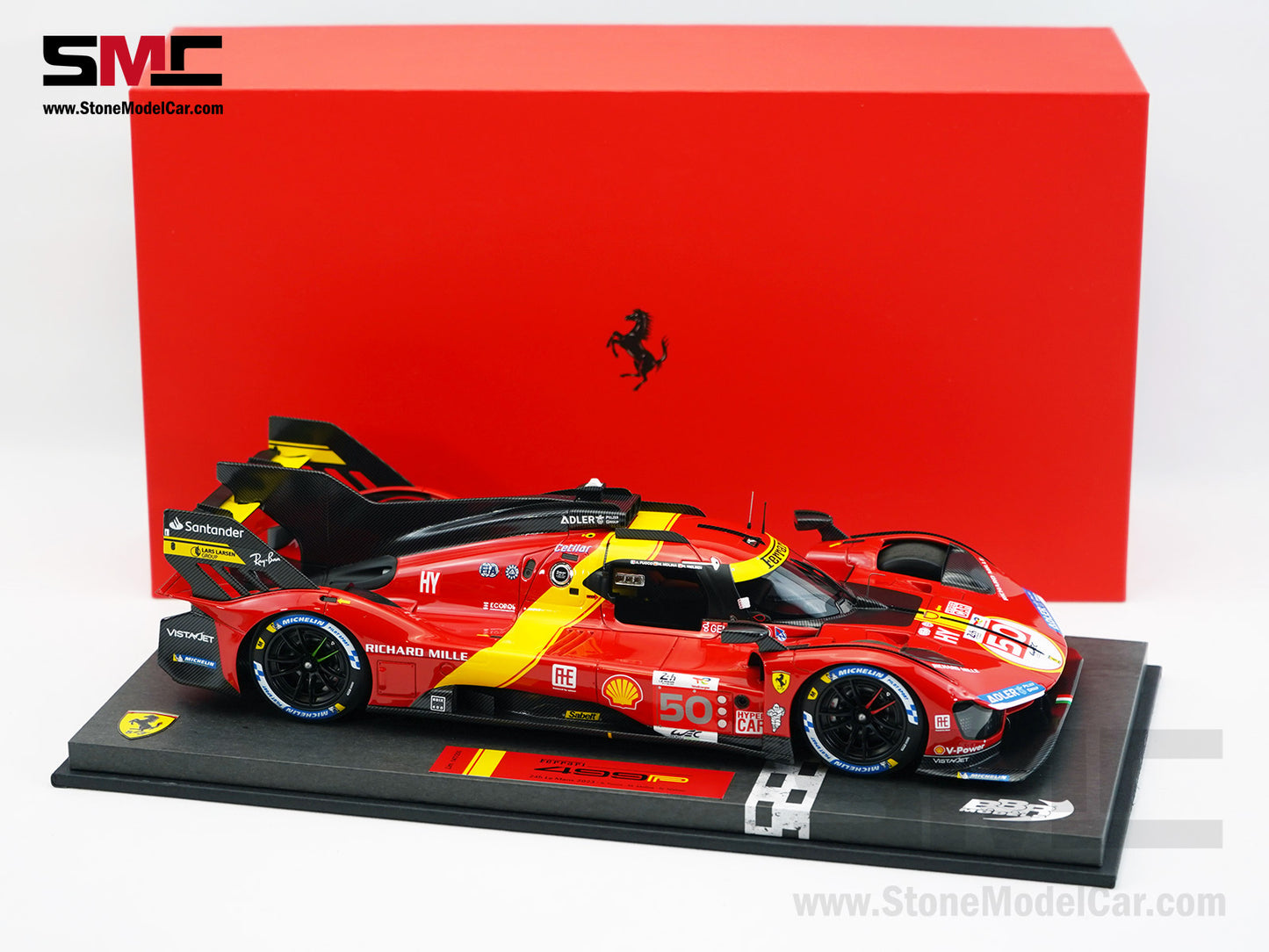 Ferrari 499P #50 AF CORSE Pole Position 24H Le Mans 2023 BBR 1:18 P18236